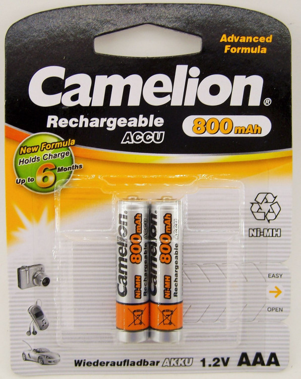 Аккумулятор  CAMELION  AAA (800mAh) Ni-MH BL-2 (1/24)