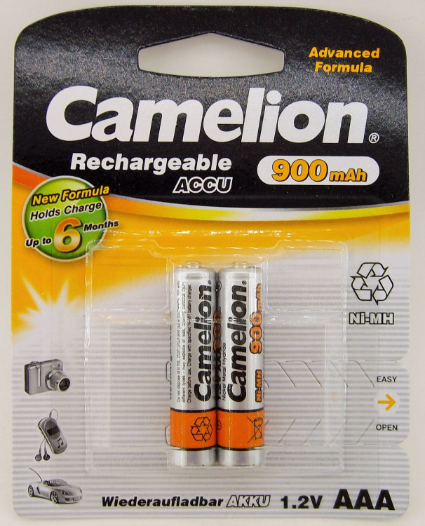 Аккумулятор  CAMELION  AAA (900mAh) Ni-MH BL-2 (1/24)