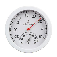 Термометр INBLOOM  измерение влажности воздуха, 12,5см круглый 473-054
