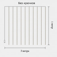 Гирлянда-Штора Нить  (3х1, 100ламп,на USB или пульте) теплый  OG-LDG11