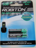 Акк.        ROBITON AAA (550 mAh) Ni-MH BL-2 (1/50)