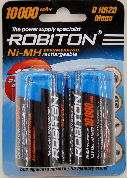 Акк.        ROBITON D (10000 mAh) Ni-MH BL-2