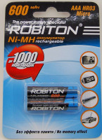 Аккумулятор ROBITON AAA (600 mAh) Ni-MH BL-2 (1/50)