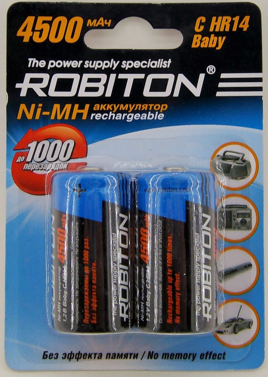 Аккумулятор ROBITON C (4500 mAh) Ni-MH BL-2