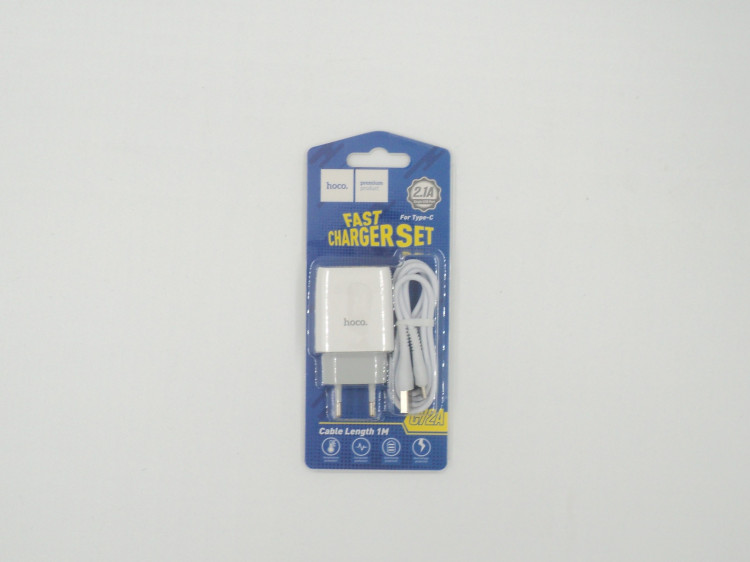 СЗУ с USB HOCO C72A (5V, 2100mAh, Type-C) 1/30